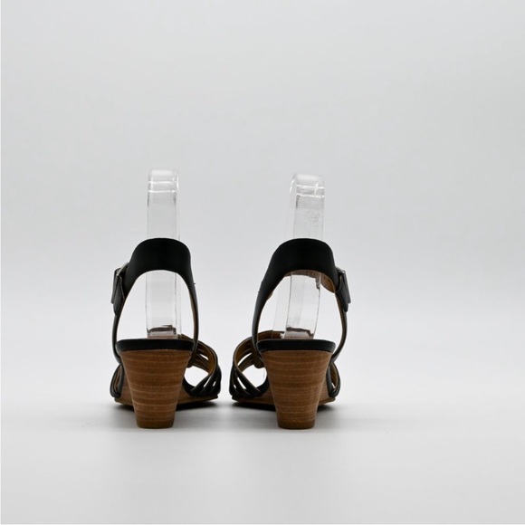 SUSINA Terra Wedge Sandal Black Quarter Strap - Picture 6 of 7